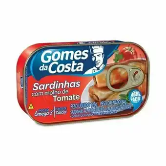 Violeta Supermercados Sardinha gomes da costa com molho de tomate lata 125g oferta