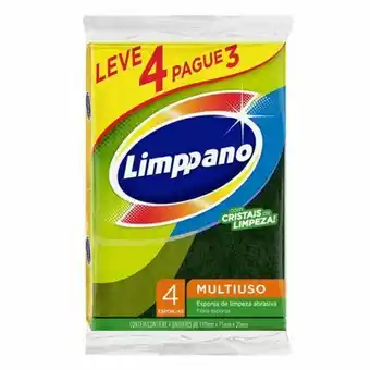 Esponja limppano multiuso limpeza pesada oferta 4un