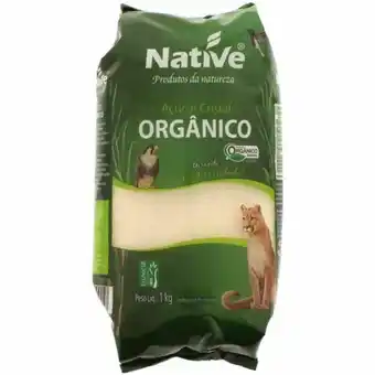 Açúcar cristal orgânico native claro o pacote 1kg