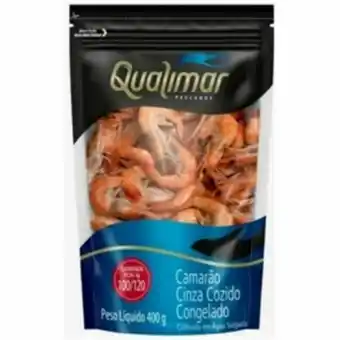 Camarão cinza cozido congelado qualimar 400g