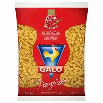 Serrano Supermercado Macarrão de sêmola galo parafuso pacote 500g oferta