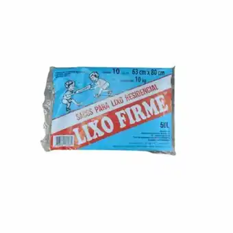Saco de lixo firme 50l embalagem 10 un