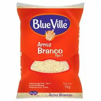 Serrano Supermercado Arroz branco blue ville tipo 1 embalagem 1kg oferta