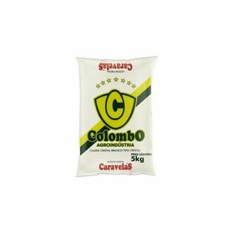 Açúcar cristal colombo pacote 5kg