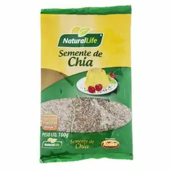Serrano Supermercado Semente de chia natural life pacote 100g oferta