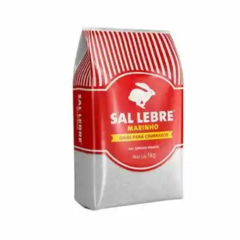 Sal grosso lebre marinho para churrasco 1kg