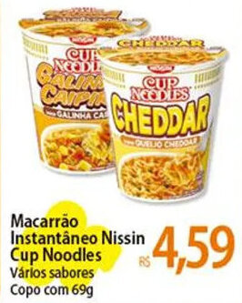 Atacadão Macarrão Instantâneo Nissin Cup Noodles Vários sabores Copo com 69g oferta