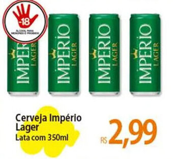 Atacadão Cerveja Império Lager Lata com 350ml oferta