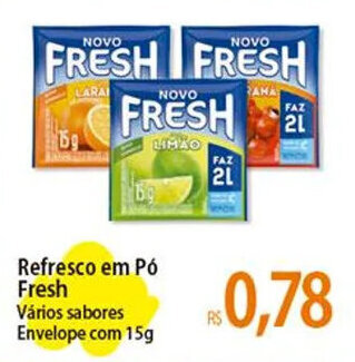 Atacadão Refresco em Pó Fresh Vários sabores Envelope com 15g oferta