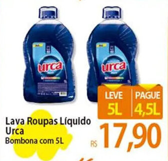 Atacadão Lava Roupas Líquido Urca Bombona com 5L oferta