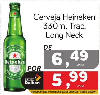 Supermercado Dalben Cerveja Heineken 330ml Trad. Long Neck oferta