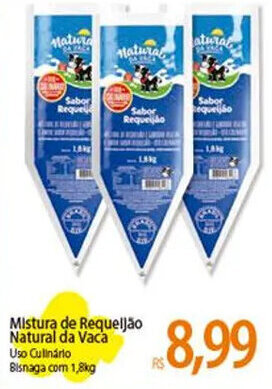 Atacadão Mistura de Requeijão Natural da Vaca Uso Culinário Bisnaga com 1,8kg oferta