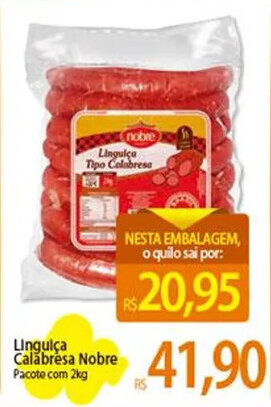 Atacadão Linguiça Calabresa Nobre Pacote com 2kg oferta