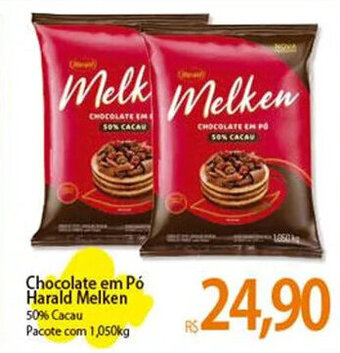 Atacadão Chocolate em Pó Harald Melken 50% Cacau Pacote com 1,050kg oferta
