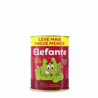 Serrano Supermercado Extrato de tomate elefante tradicional lata 375g oferta