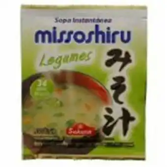 Sopa instantanea legumes missoshiru embalagem 10g