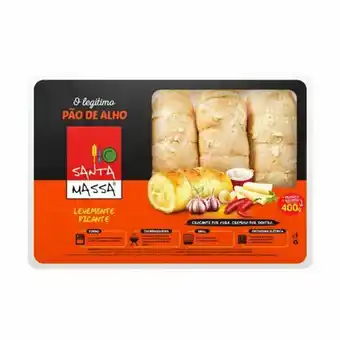 Serrano Supermercado Pão de alho levemente picante santa massa 400g oferta