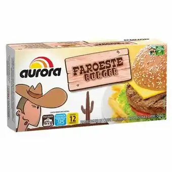 Serrano Supermercado Hambúrguer aurora faroeste burguer caixa 672g oferta