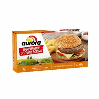 Serrano Supermercado Hambúrguer bovino aurora caixa 672g oferta