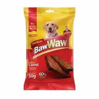 Serrano Supermercado Bifinho para cães baw waw carne embalagem 50g oferta