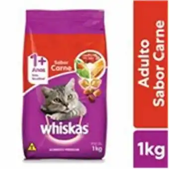Serrano Supermercado Ração para gatos adultos whiskas carne 1kg oferta