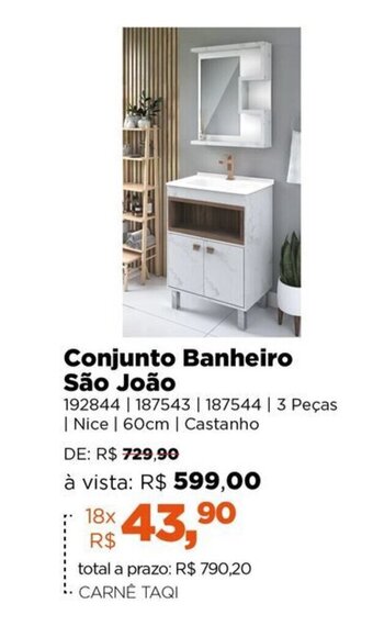 Lojas TaQi Conjunto Banheiro São João oferta