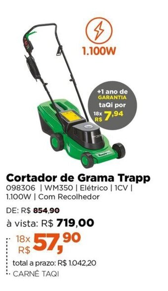 Lojas TaQi Cortador de Grama Trapp oferta