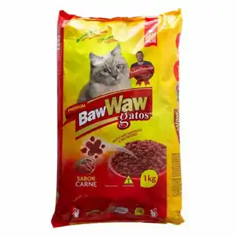 Serrano Supermercado Ração para gatos baw waw carne pacote 1kg oferta