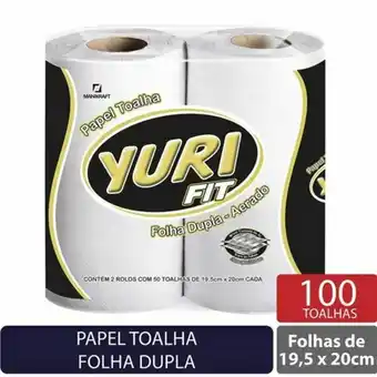 Toalha de papel yuri 19,5cmx20cm 50 folhas