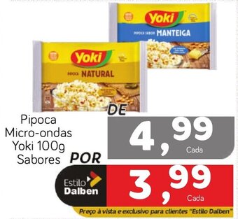 Supermercado Dalben Pipoca Micro-ondas Yoki 100g Sabores oferta