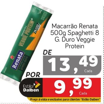 Supermercado Dalben Macarrão Renata 500g Spaghetti 8 G. Duro Veggie Protein oferta