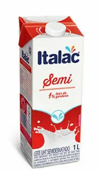Atacado Máximo Leite longa vida italac c/tampa semi desnatado 1l oferta