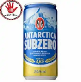 Cerveja antarctica sub zero lata 269ml