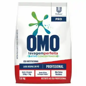 Lava roupa pó omo lavagem perfeita 5,6kg