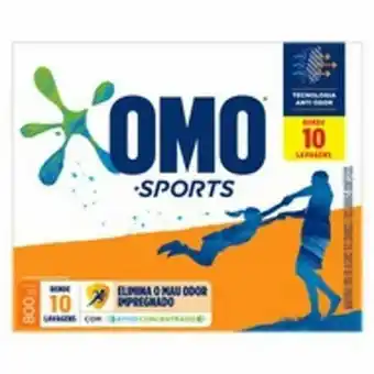 Lava roupa pó omo sport 800g