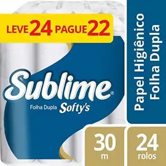 Papel higiênico sublime folha dupla l24 p22