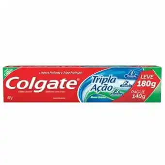 Creme dental colgate tripla ação l180g p140g