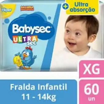 Atacado Máximo Fralda babysec galinha pintadinha ultra hiper xg 60un oferta