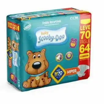 Atacado Máximo Fralda scooby doo hiper m l70 p64 oferta