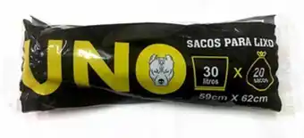 Saco de lixo uno 30 litros com 20 un