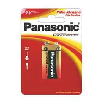Bateria panasonic alcalina 9v un