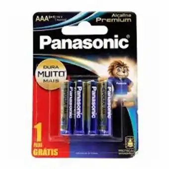 Pilha panasonic alcalina preminum aaa l4 p3 un