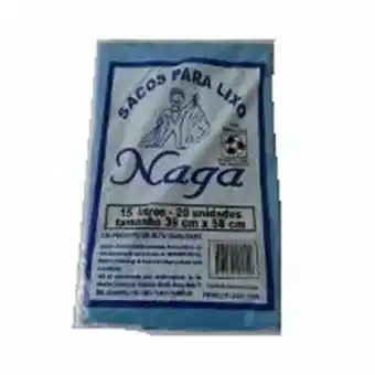 Saco de lixo naga 15l preto embalagem 20 un