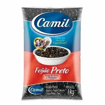 Supermercados Paraná Feijão preto tipo 1 camil pacote 1kg oferta