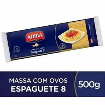 Macarrão espaguete com ovos nº8 adria pacote 500g