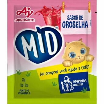 Refresco em pó mid groselha 20g