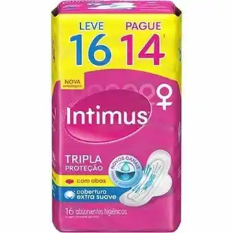 Supermercados Paraná Absorvente externo intimus tripla proteção suave com abas 16un oferta