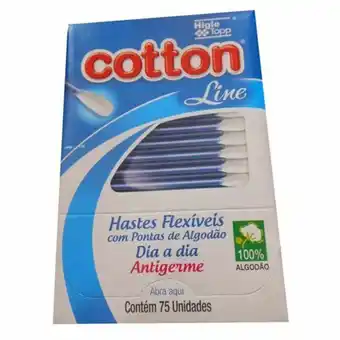 Hastes flexíveis cotton line embalagem 75 un