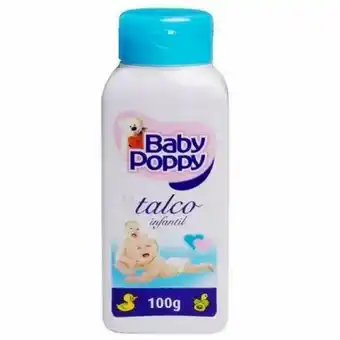 Talco infantil baby poppy patinho embalagem 100g