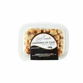 Castanha de cajú salgada e torrada fazenda samambaia embalagem 100g